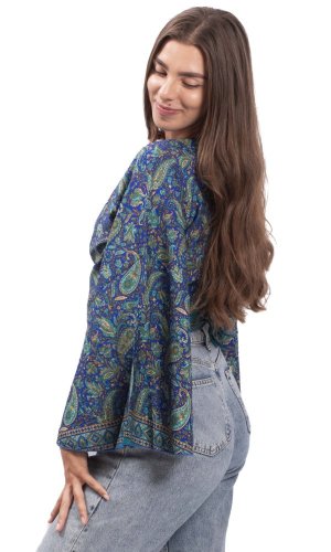 Bolero GITA z długim rękawem niebieskie V.