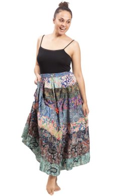 Volánová sukně v etno stylu multicolor LVI.