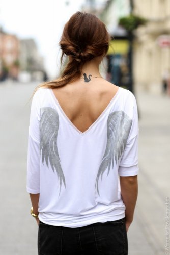 Bluzka Nun-mi biała - Angel Wings