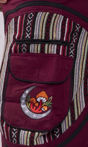 Bavlněné kalhoty Sadhu / bordó