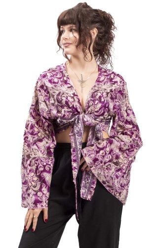 Bolerko GITA s dlouhým rukávem fialové I.