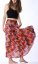 Dlouhá sukně Azték červená - Velikost: M