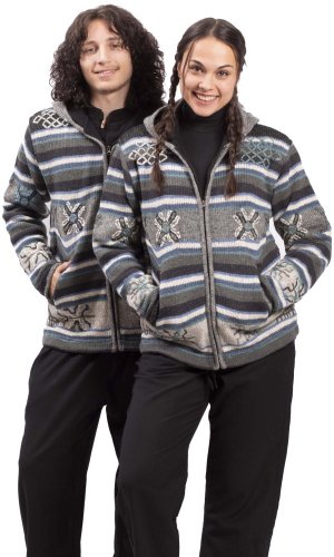 Kurtka dzianinowa BHUTAN szary - Rozmiar: XL