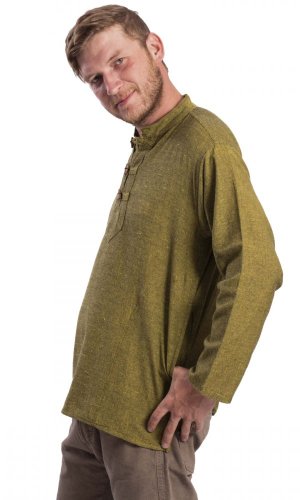 Koszula indyjska / ETNO KURTA zielona - Rozmiar: L