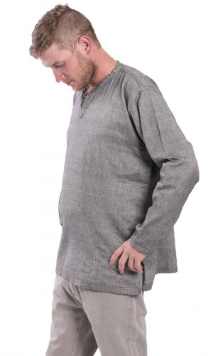 Koszula indyjska / ETNO KURTA jasno szara BOHO