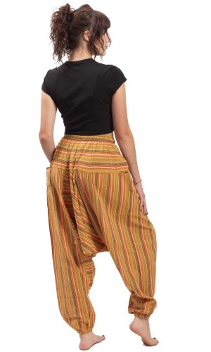 Szarawary / Spodnie haremki CLASSIC STRIPES żółty I