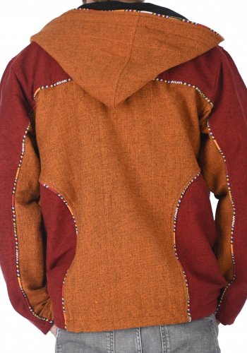 Bunda s kapucí Praja oranžovo-červená - Velikost: 3XL