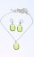 Komplet naszyjnik i kolczyki Kwadrat jasno zielony - Wariant: Srebrny łańcuch