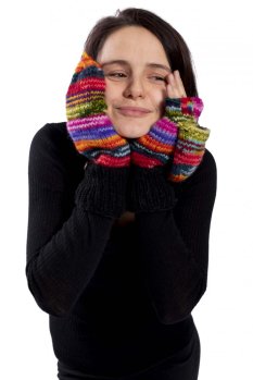 Vlněné převlékací rukavice Colours