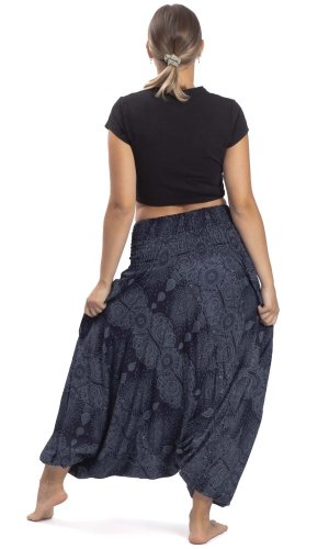 Harémové kalhoty / Sultánky THAI TAN černé