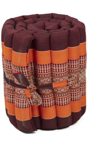 Futon rolowany / szerokość 40 cm / pomarańczowo-bordowy