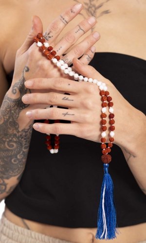 Meditační náhrdelník MALA modrý VI.