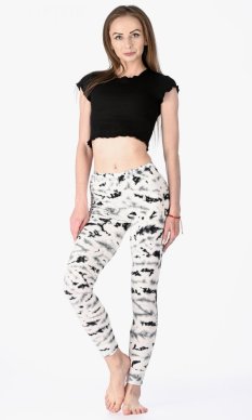 Legginsy THAI BATIK biało-czarne