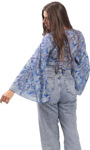 Bolero GITA z długim rękawem niebieskie II.