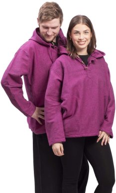 Unisex mikina s kapucňou RAHUL ružová