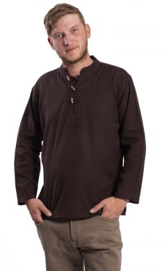 Košile Nepál / ETNO KURTA hnědá