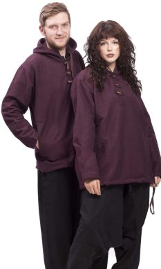 Bluza unisex z kapturem RAHUL ciemny fiolet