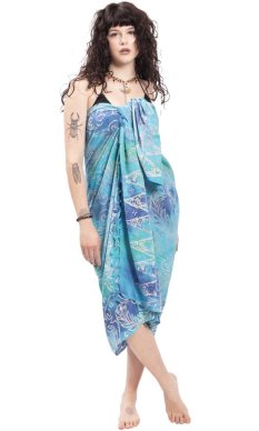 Sarong BALI BATIK modrý III.