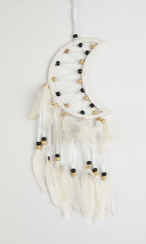 Łapacz snów MOON czarno-beżowy/ długość 38cm