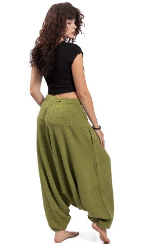 Harémové kalhoty / Sultánky KHADAR zelené