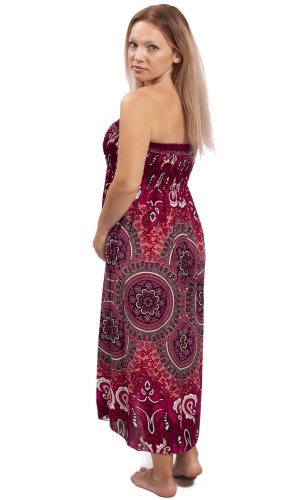 Dlouhá sukně / šaty THAI RINGS červená I.