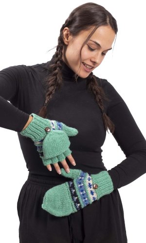 Vlněné převlékací rukavice / modré III.