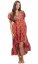 Dámské šaty dlouhé SNEHA červené IV.