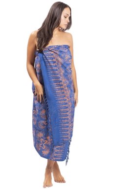 Sarong BALI BATIK modrý XXIX.
