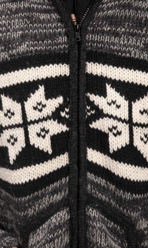 Kurtka dzianinowa HIMALAYAN szaro-biały I. - Rozmiar: L