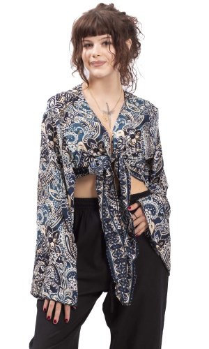 Bolero GITA z długim rękawem niebieskie VI.