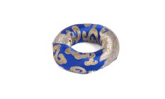 Vankúšik pod tibetskú misu ø 8 cm modrý (vhodný na misu s priemerom 8–10 cm)