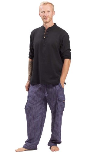Kalhoty CLASSIC STRIPES fialová I.