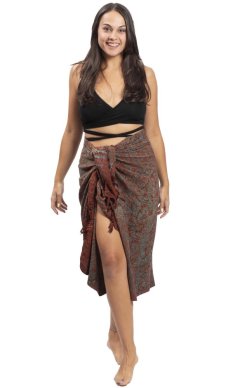 Sarong BALI BATIK hnědý VIII.
