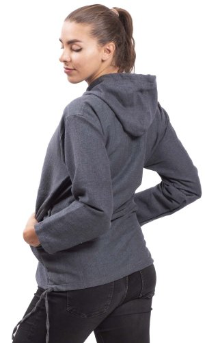 Unisex mikina s kapucí RAHUL antracitová