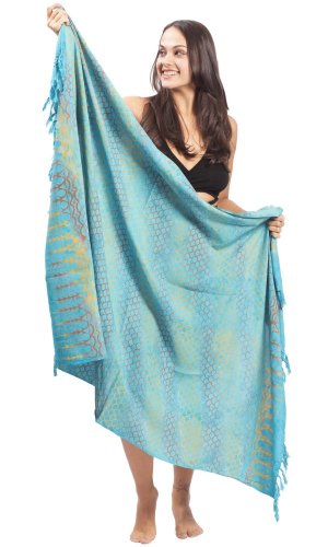Sarong BALI BATIK niebieski XXI.