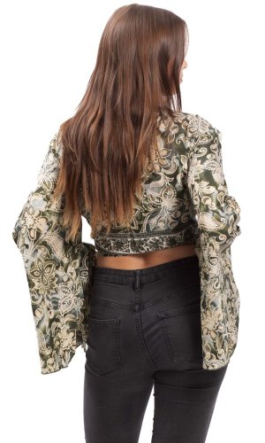 Bolero GITA z długim rękawem zielone IV.