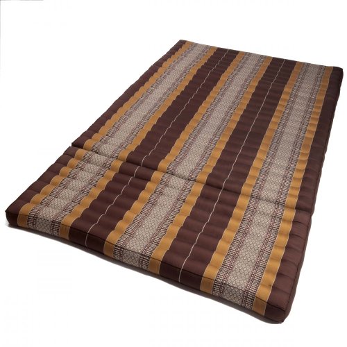 Futon składany Comfort brązowo-brązowy 120 cm