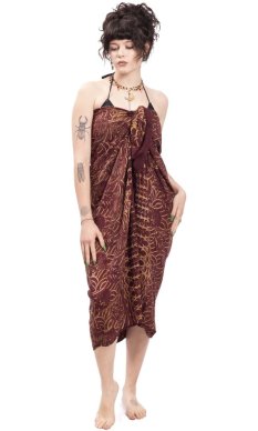 Sarong BALI BATIK bordowy II.