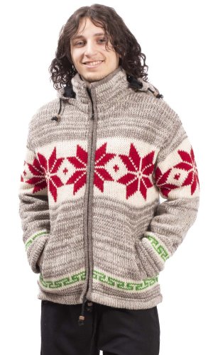 Pletená bunda HIMALAYAN šedo-bílá II.