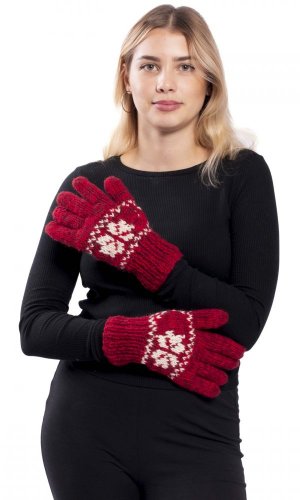 Vlněné prstové rukavice Norwegian