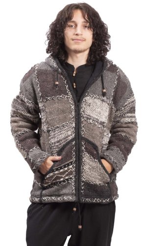 Pletená bunda HIMALAYAN šedo-hnědá II.