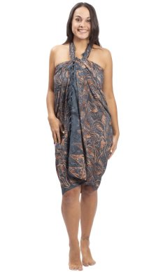 Sarong BALI BATIK šedý VIII.