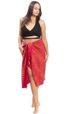 Sarong BALI BATIK červený XIII.