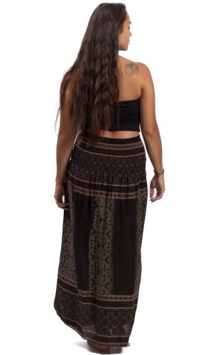 Długa spódnica / suknia THAI STAINED ciemnoszary I.