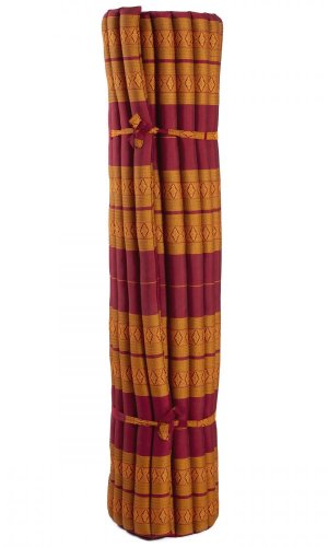 Futon rolowany żółto-czerwony 150 cm