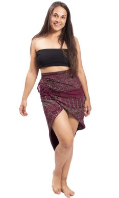Sarong BALI BATIK bordowy III.