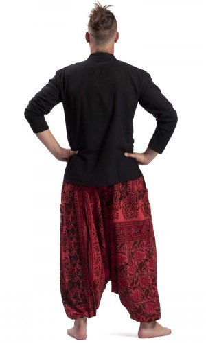 Harémové kalhoty / Sultánky MANDAL hnědo-červené