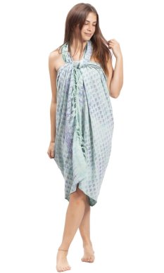 Sarong BALI BATIK zielony XX.