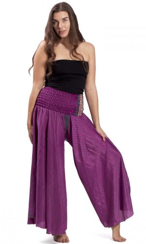 Kolová kalhotová sukně PARIPA fialová