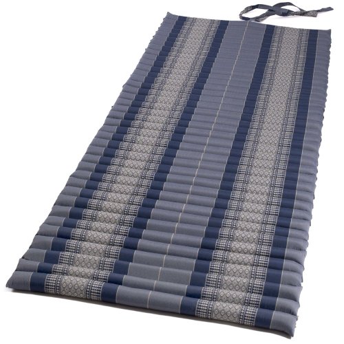 Futon rolowany / szerokość 80 cm / szaro-niebieski